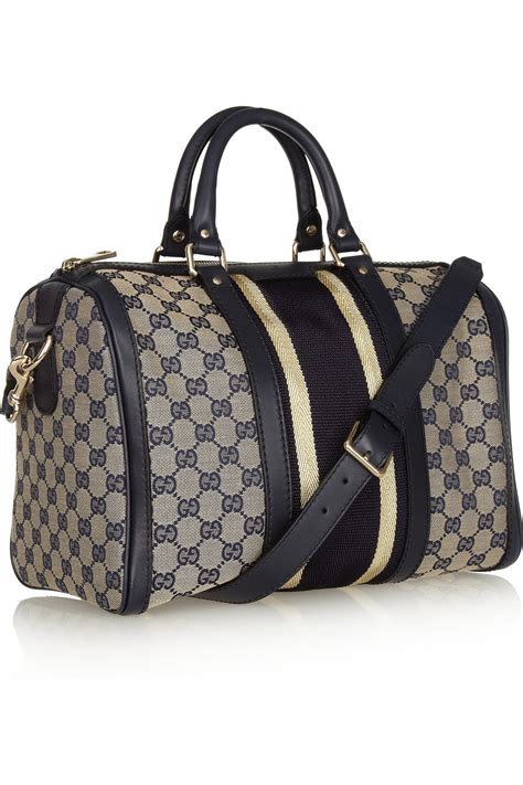 black gucci bowler bag|Gucci canvas duffle bag.